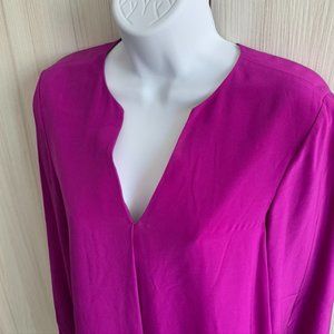 Tibi Magenta Silk Blouse